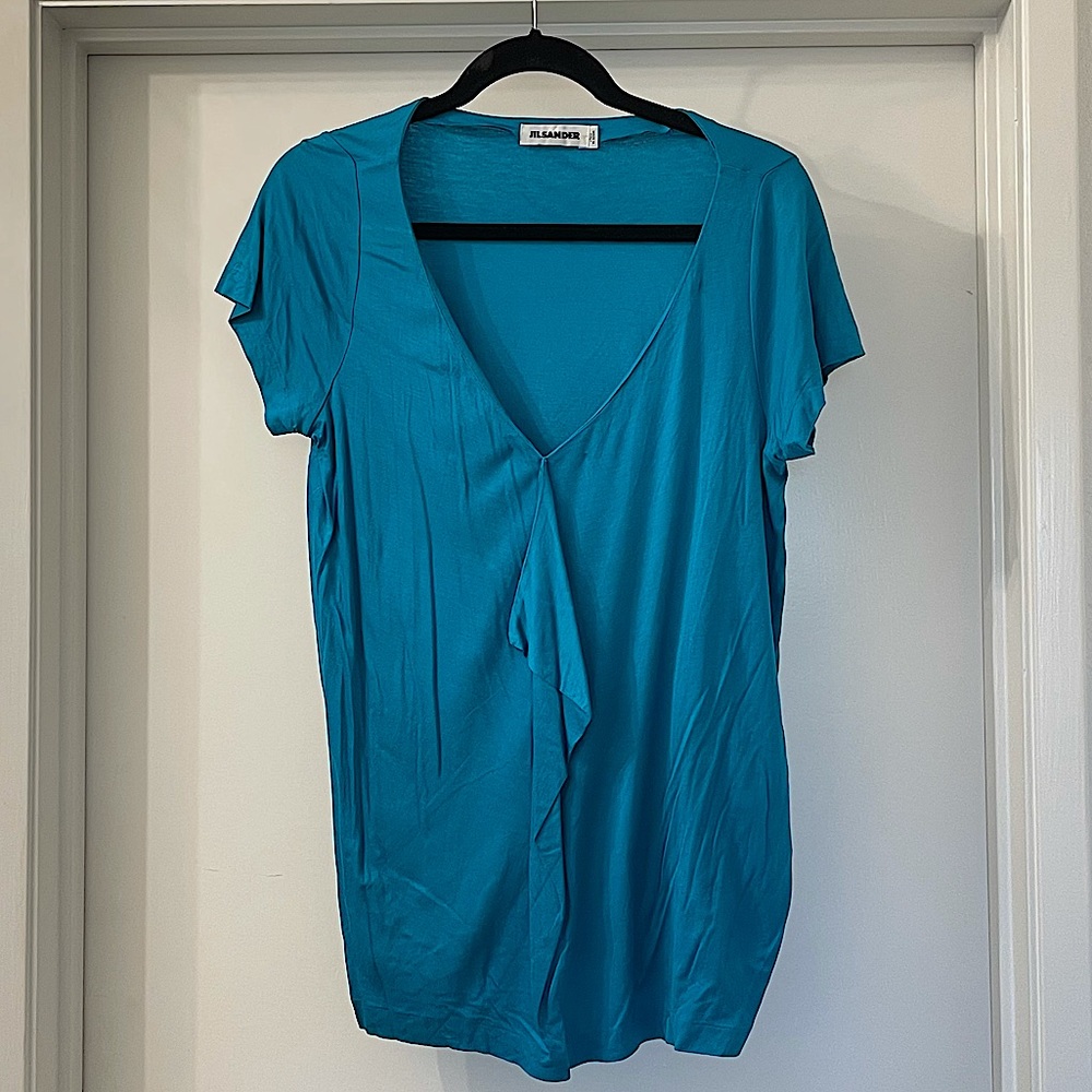 Jil Sander turquoise top